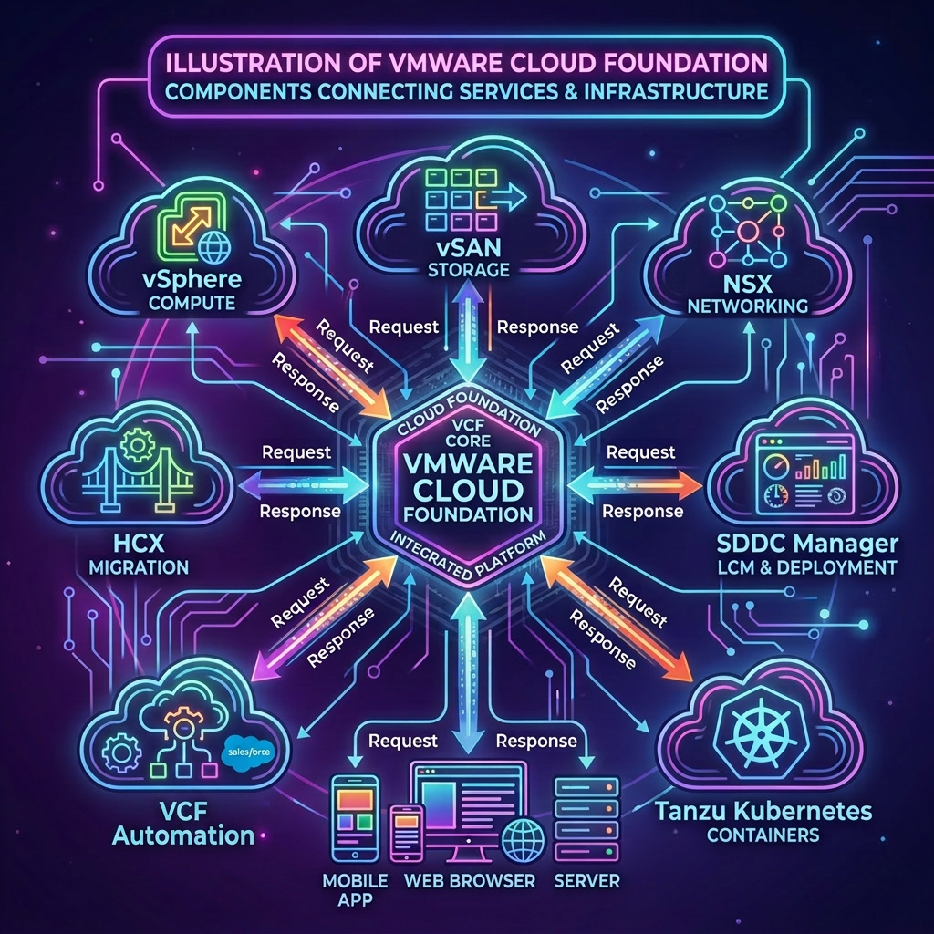 Diagram showing public APIs connecting weather data, payment gateways, social media, email services, e-commerce stores, CRM systems, stock market stores, and devices